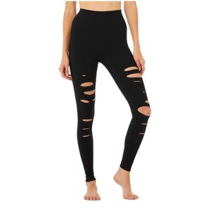 Alo High-Waist Ripped Warrior Legging